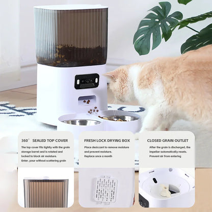 Furavix Pro Mangeoire Automatique 5L WiFi avec Caméra HD | Distributeur Intelligent pour Chats & Chiens