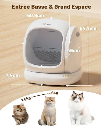 Furavix Max – Litière autonettoyante connectée grande capacité pour 2 chats