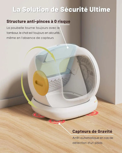 Furavix Max – Litière autonettoyante connectée grande capacité pour 2 chats