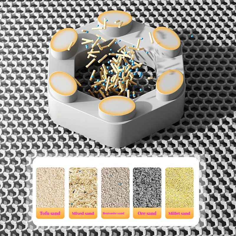 Tapis Litière Chat XXL Double Couche - Imperméable Anti-Dérapant