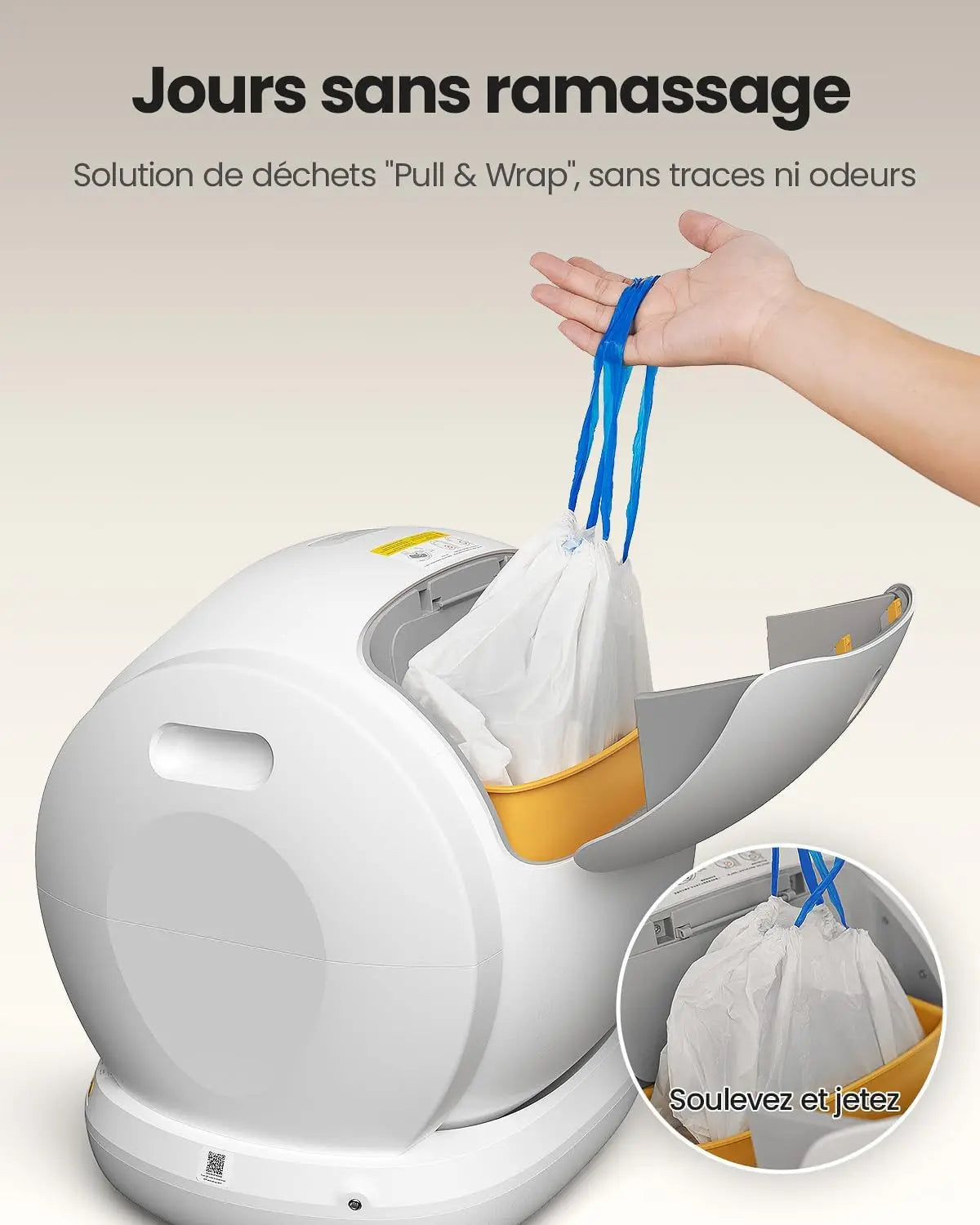 Furavix Max – Litière autonettoyante connectée grande capacité pour 2 chats