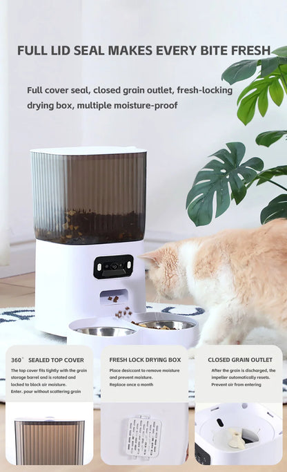 Furavix Pro Mangeoire Automatique 5L WiFi avec Caméra HD | Distributeur Intelligent pour Chats & Chiens